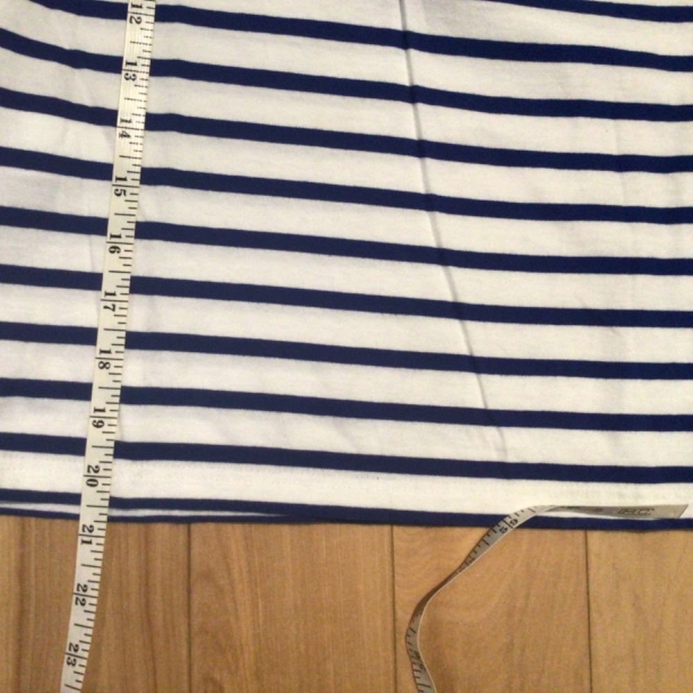 Saint James White and Blue Striped Boatneck Top - Picture 4 of 6